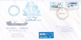 ROSS DEPENDENCY / NEW ZEALAND - 1982 ANTARCTIC EXPEDITION AIR MAIL COVER, SCOTT BASE WITH SIGNATURE - Cartas & Documentos