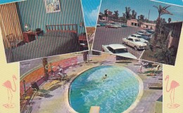 Phoenix Arizona, Flamingo Hotel, Lodging Auto, Room Interior View, C1950s Vintage Postcard - Phoenix