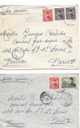 DEUX ENVELOPPES     PAR AVION    1950 - Storia Postale