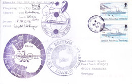 BRITISH ANTARCTIC TERRITORY - EXPEDITION COVER 1998, SPECIAL CANCELLATIONS, GERMAN POLAR AIR CREW MARKING - Storia Postale