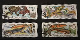 1969 Czechoslovakia : Set WWF Amphibians  Yvert 2808-2811 - Oblitérés
