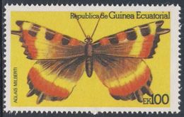 Equatorial Guinea / Guinee Equatorial 1979 Mi 1607 ** Aglais Milberti : Fire-rim Tortoiseshell / Petite Vanesse - Papillons