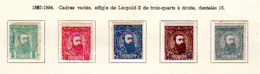1887  Léopold II   N° 5 / 9 * Ou Ø, Cote 93 €,  Belle Qualité - 1884-1894