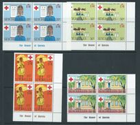 Seychelles 1972 Red Cross Set Of 4 As Imprint Blocks Of 4  MNH - Seychellen (...-1976)