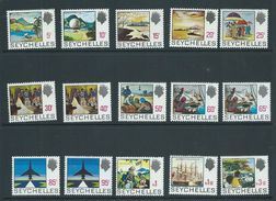 Seychelles 1969 - 1972 History Definitives Short Set Of 16 To 5R Quincy MNH - Seychelles (...-1976)