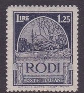 Italy-Colonies And Territories-Aegean General Issue-Rodi S62 1932 Pictorials Perf 14 Lire 1.25 Blue MH - Emissions Générales