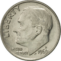 Monnaie, États-Unis, Roosevelt Dime, Dime, 1969, U.S. Mint, Denver, SUP - 1946-...: Roosevelt