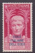 Italy-Colonies And Territories-Aegean General Issue-Rodi S105 1938 Augustus 75c Red MH - Emissions Générales