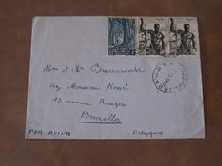 Lettre A.E.F. Par Avion De Congo - Brazzaville Vers Bruxelles   Le 02 Juillet 1950 - Lettres & Documents