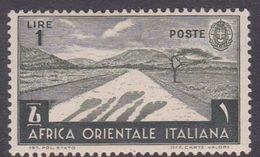 Italy-Colonies And Territories-Italian Eastern Africa S12 1938  1 Lira Green Olive MH - Emissioni Generali