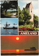 Ameland -  O.a. Veerboot, Garnalenvisser En Kerk -   (Nederland/Holland) - Ameland