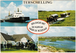 Terschelling - Een Dagje Met De Huifkar Naar De Bosplaat  - Veerboot/Ferry -  (Nederland/Holland) - Terschelling