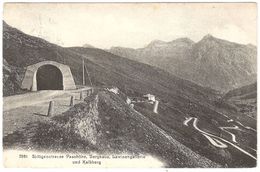 Splügenstrasse Passhöhe, Berghaus, Lawinengallerie Und Kalkberg - 1912 - Splügen