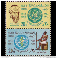 EGYPT 1968 - Scott# 741a WHO 20th. Set Of 2 MNH - Zonder Classificatie