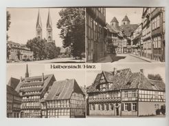 2 CPSM HALBERTSTADT (Allemagne-Saxe Anhalt) - 4 Vues, St Andreas Kirche - Halberstadt