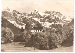 Flüeli Kapelle Mit Den Melchtalerbergen Widderfeld, Nünalphorn, Hutstock - Fotokarte Carl Abächerli, Sarnen - Sarnen