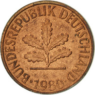 Monnaie, République Fédérale Allemande, 2 Pfennig, 1980, Stuttgart, TTB+ - 2 Pfennig