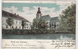 Austria - Gruss Aus Himberg - Kirche Und Schule - Litho - Bruck An Der Leitha