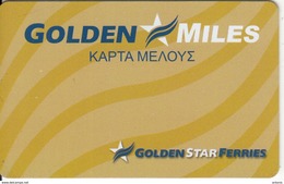 GREECE - Golden Star Ferries, Member Card, Sample - Hotel Keycards