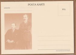 AC - TURKEY POSTAL STATIONERY - WITH THE PICTURES OF ATATURK AND INONU ON BEIGE GROUND 1997 - Postal Stationery