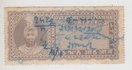 NABHA  STATE  8A  Court Fee  Type 11  #  99646  India  Inde  Indien Revenue Fiscaux  Sikhism - Nabha