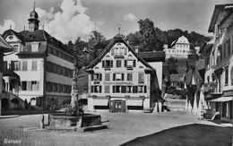 SARNEN → Dorfplatz Mit Rathaus Und Landenberg Anno 1950 - Sarnen