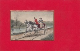 OPF Published Artist Signed Image, 18th Century Carriage And Horses, C1910s Vintage Postcard - Andere Illustrators