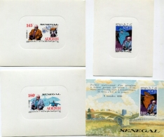 SENEGAL Avion, Avions, Plane. Planes, Yvert PA 166/68+BF 36** MNH EPREUVE DE LUXE. SHEET OF LUXE - Vliegtuigen