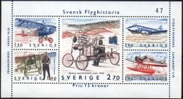 SUEDE Avion, Avions, Plane. Planes, YVERT BF 12** MNH. SVENSK FLYGHISTORIA HISTOIRE DE L´AVIATION - Vliegtuigen