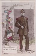 CPA,soldat,génie Militaire En 1909,uniforme Classe,et Bonne Tenue,honneur Et Patrie,fierté De La FRANCE,rare - Uniformes