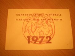 TESSERA CONFEDERAZIONE GENERALE ITALIANA DELL'ARTIGIANATO 1972 - Lidmaatschapskaarten