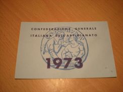 TESSERA CONFEDERAZIONE GENERALE ITALIANA DELL'ARTIGIANATO 1973 - Membership Cards