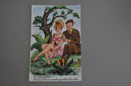 REF 302  : CPSM Pin Up Illustrateur BONNOTTE Militaire Je Me Souviens... - Bonnotte