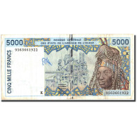 Billet, West African States, 5000 Francs, 1995, 1995, KM:713Kd, TB+ - États D'Afrique De L'Ouest
