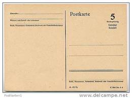 Behelfsausgabe  P 630  Postkarte  RPD MÜNCHEN 1945  Kat. 6,00 € - Notausgaben Amerikanische Zone