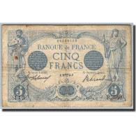Billet, France, 5 Francs, 5 F 1912-1917 ''Bleu'', 1905, 1914-04-22 - 5 F 1912-1917 ''Bleu''