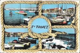 Souvenir De St Saint Tropez (la Côte D'Azur) - Multivues - Carte Abeille Non Circulée - Souvenir De...