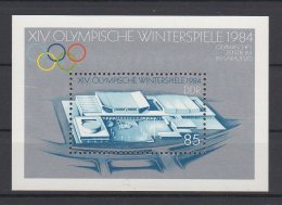 "DDR" - MiNr. 2843 (Block 74) Deutschland Deutsche Demokratische Republik Blockausgabe, Olympisches Zentrum Sarajevo - 1981-1990