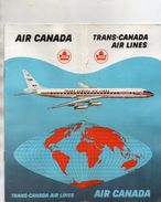 AIR CANADA TRANS-CANADA AIRLINES  Réseau - Publicités