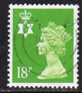 GB N. Ireland 1971-93 18p Green Centre Band P. 15x14 Questa Regional Machin, Used, SG 47 - Noord-Ierland