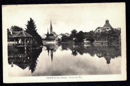 CPA ANCIENNE FRANCE- BENFELD (67)- PARTIE DE L'ILL- LAVOIRS- CLOCHERS- - Benfeld