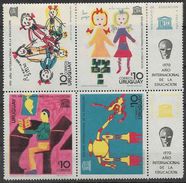 1970 URUGUAY 795-98** Année De L'éducation, UNESCO, Dessins D'enfants - Uruguay