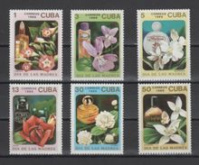 (S1808) CUBA, 1989 (Mothers' Day. Perfume Bottles And Flowers). Complete Set. Mi ## 3290-3295. MNH** - Neufs