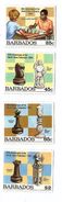 1984 Barbados Chess Complete Set Of 4   MNH - Barbados (1966-...)
