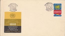 WORLD CONFERENCE ON POPULATION, SPECIAL COVER, 1974, ROMANIA - Covers & Documents