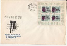 FREE ROMANIA, BREAD AND LIBERTY FOR EAST EUROPE, EXILE IN SPAIN, COVER FDC, 1963, ROMANIA - FDC