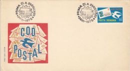 POSTAL CODES, COVER FDC, 1975, ROMANIA - FDC