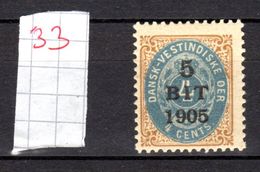 1905 MNH/** 33   (dvi013) - Dänisch-Westindien