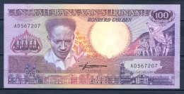 460-Surinam Billet De 100 Gulden 1988 AD567 Neuf - Suriname