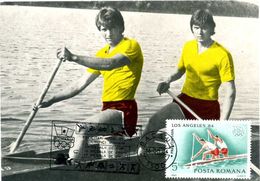 Roumanie Carte Maximum Jeux Olympiques Los Angeles 1984 Canoe Kayak - Kanu